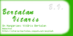 bertalan vitaris business card